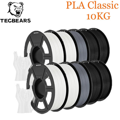 TECBEAS PLA Claissc 3D Printer Filament Neatly Wound Coloful High Toughness 1.75mm FDM For Fast Delivery Support Custom Colors