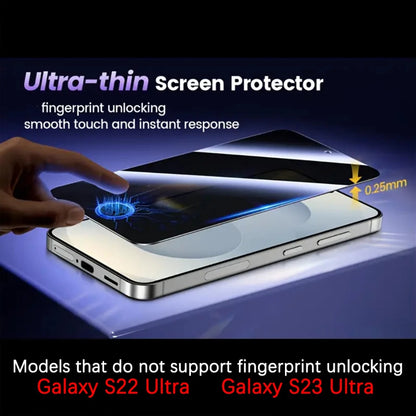 NNBILI Privacy Tempered Glass for Samsung Galaxy S26 Ultra S26+ Plus Fingerprint Unlocking Anti-spy Screen Protector S26 Glass