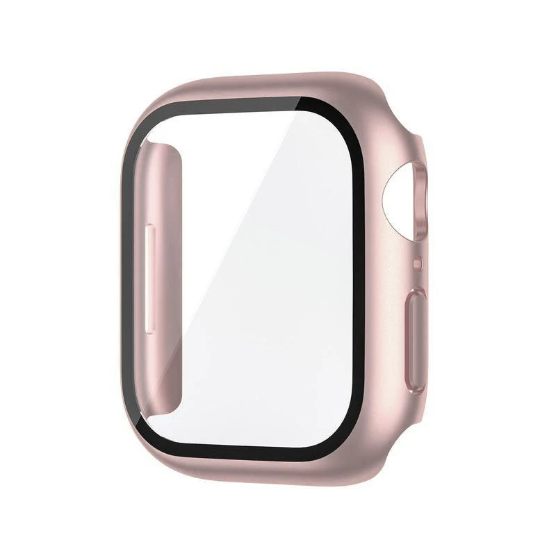 Tempered Glass+Case For Apple Watch 38mm 40mm 41mm 42mm 44mm 45mm 46mm Screen Protector Protective Cover iWatch 10 8 7 9 6 SE 5