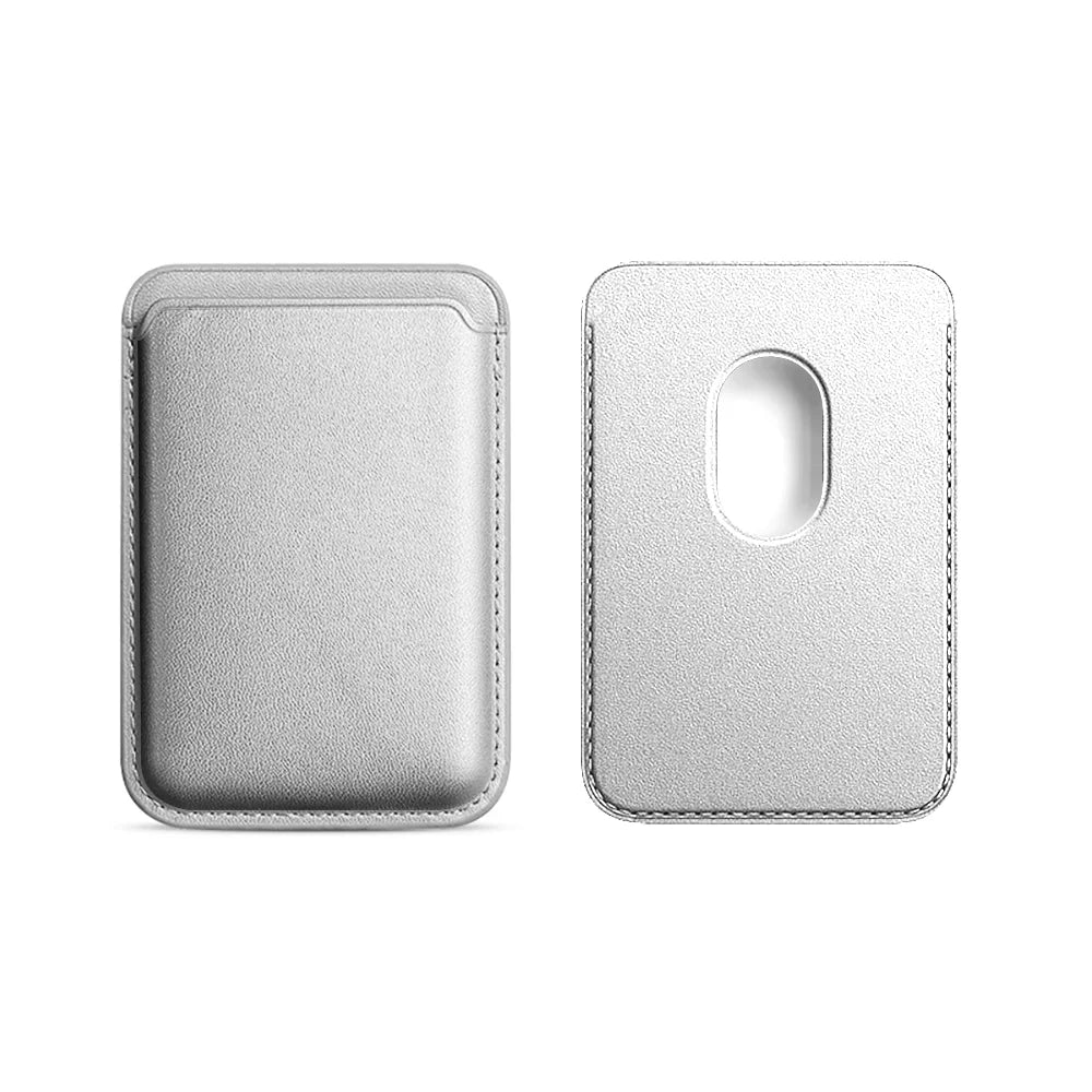 Leather Card Wallet Cover Phone Card Holder for MagSafe Magnetic Case Suitable for All iPhone for MagSafe Card Phone Back Bag