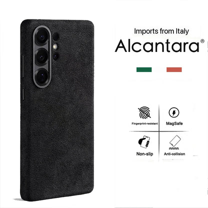 Genuine Italy Alcantara Leather Magnetic Case for Samsung S26 Ultra S26+ Plus with Magsafe Super Car Luxury Phone Back Cover