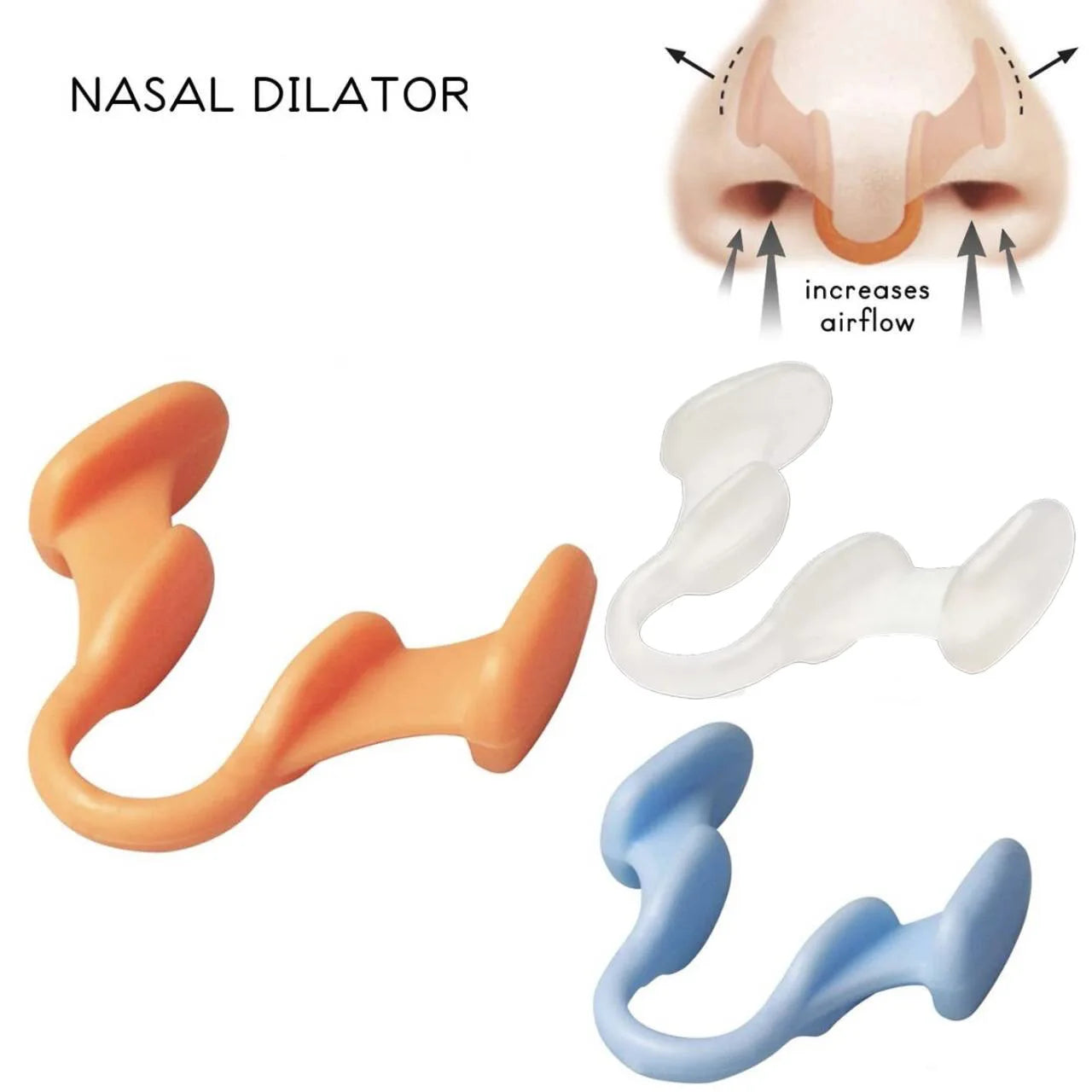 Silicone Nose Clip Anti-Snoring Nasal Dilator for Sleeping Breath Easier Snore Right Nasal Clip Improve Respiratory Comfort