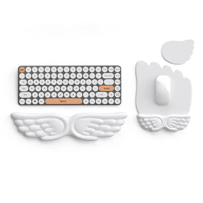 Mechanical Keyboard, Mouse, Wrist Rest, Computer Keyboard, Laptop, Angel Wing, Memory Foam, Mouse Pad Wrist Support - Urbizia
