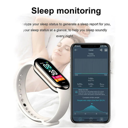 New Full touch SmartWatch Men Women Monitoring Bluetooth - Urbizia