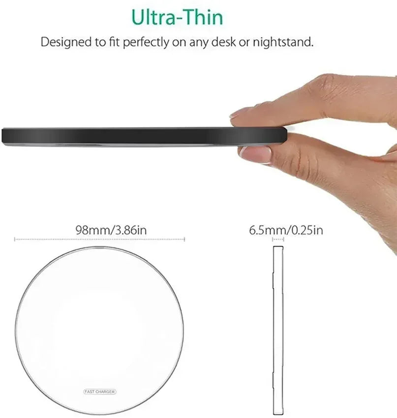 100W Fast Wireless Charger Pad – Qi Wireless Charging Station - Urbizia