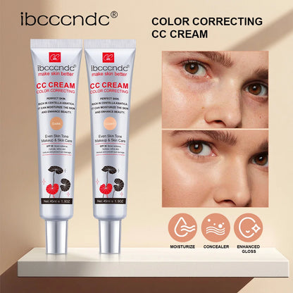 45ml Color Correcting CC Cream Facial Centella Asiatica Repair BB Cream Natural Concealer Whitening Liquid Foundation Cosmetics