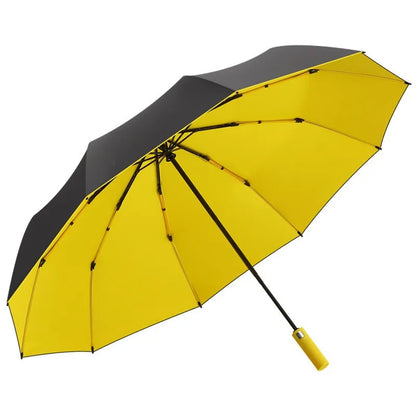 125CM Triple Fold Double Layer Double Keel Super Large Men Umbrella Sunscreen Extra Folding Rain Umbrella for Outdoor Daily