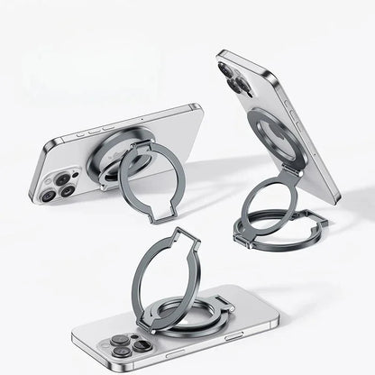 360° Rotation Magnetic Finger Ring Phone Holder Aluminum Alloy Foldable  For iPhone 17 16 15 14 13 12 Pro Max