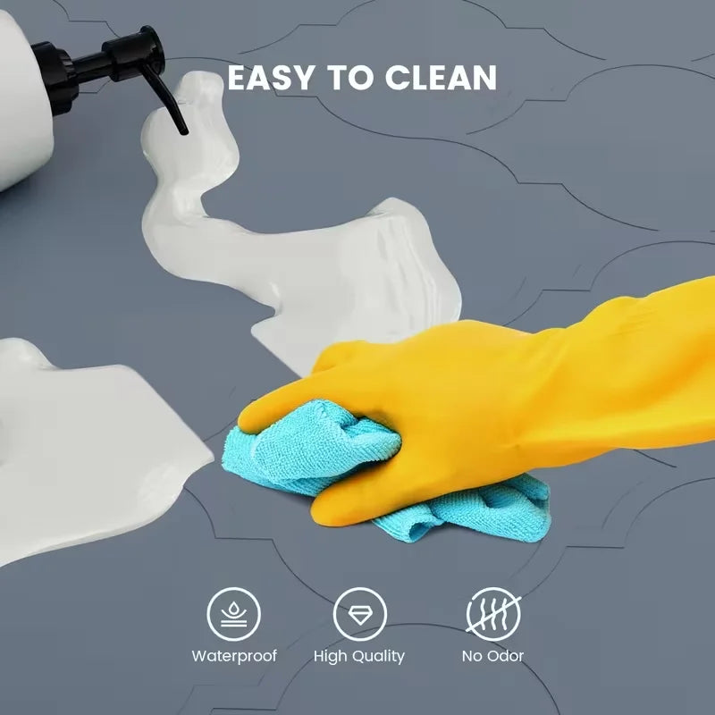 Silicone Multi-Size Sink Underpad, Kitchen Sink Underpad Drip Tray, Sink Protection Pad for Kitchen, Quick-Dry Splash Guard