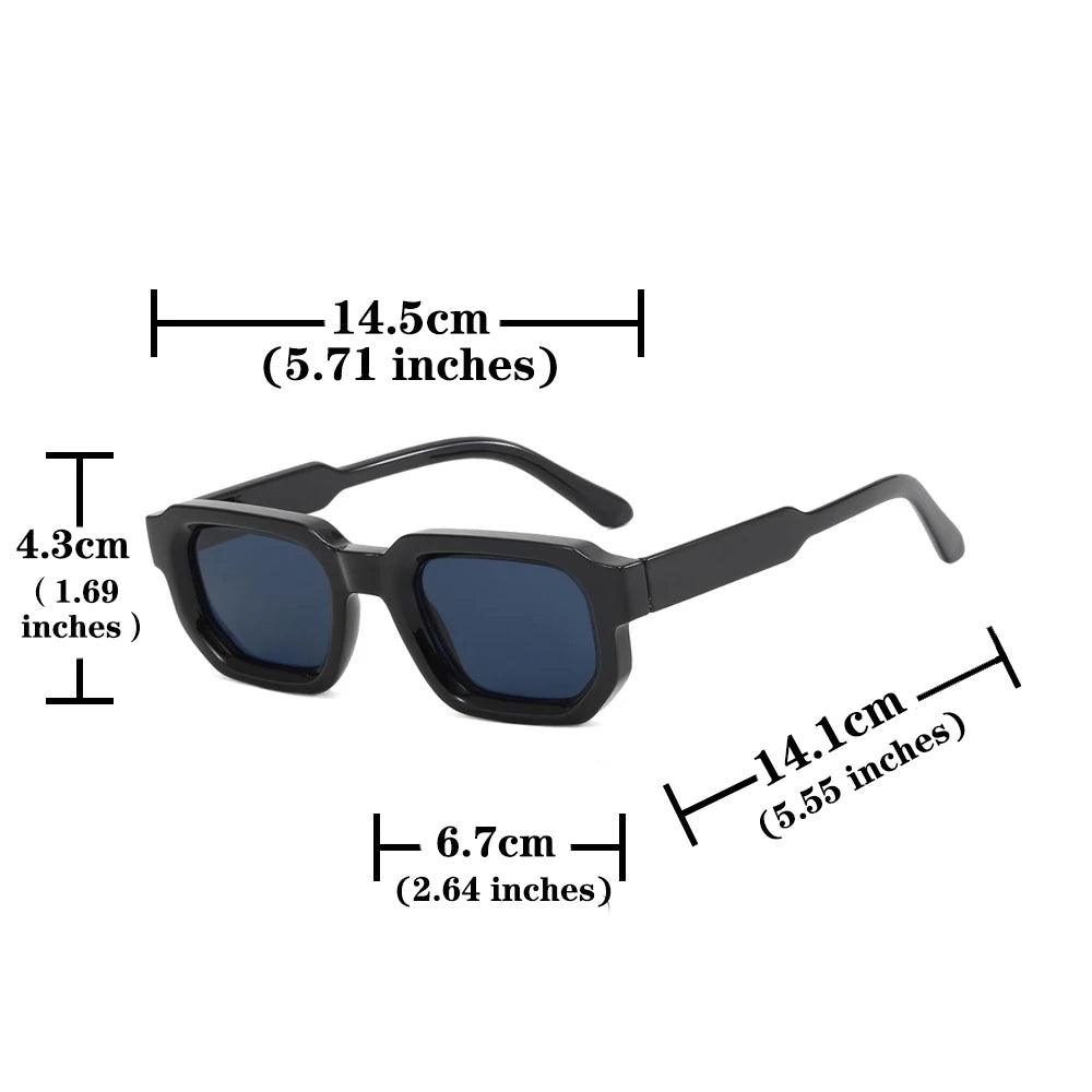 Men Vintage Rectangle pc Frame Sunglasses Fashion Retro Sun Glasses Luxury Brand Design Shades Eyewear Women Goggles