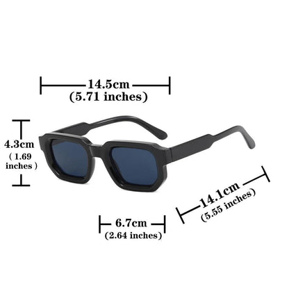 Men Vintage Rectangle pc Frame Sunglasses Fashion Retro Sun Glasses Luxury Brand Design Shades Eyewear Women Goggles
