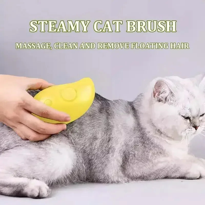 Cat Dog Steamy Brush Steam Brush Electric Sprayer for Massage Pet Grooming tool Shedding 3 in 1 Electric Sprays Massage Combs - Urbizia