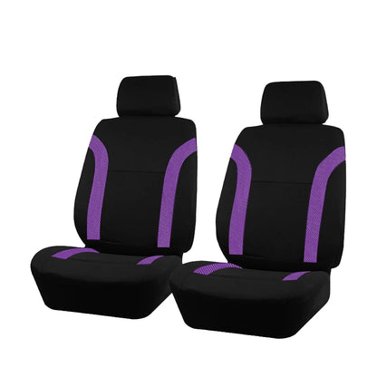 AUTO PLUS Sports Universal Polyester Car Seat Cover Set Fit Most Car Plain Fabric Bicolor Stylish Car Accessories Seat Protector