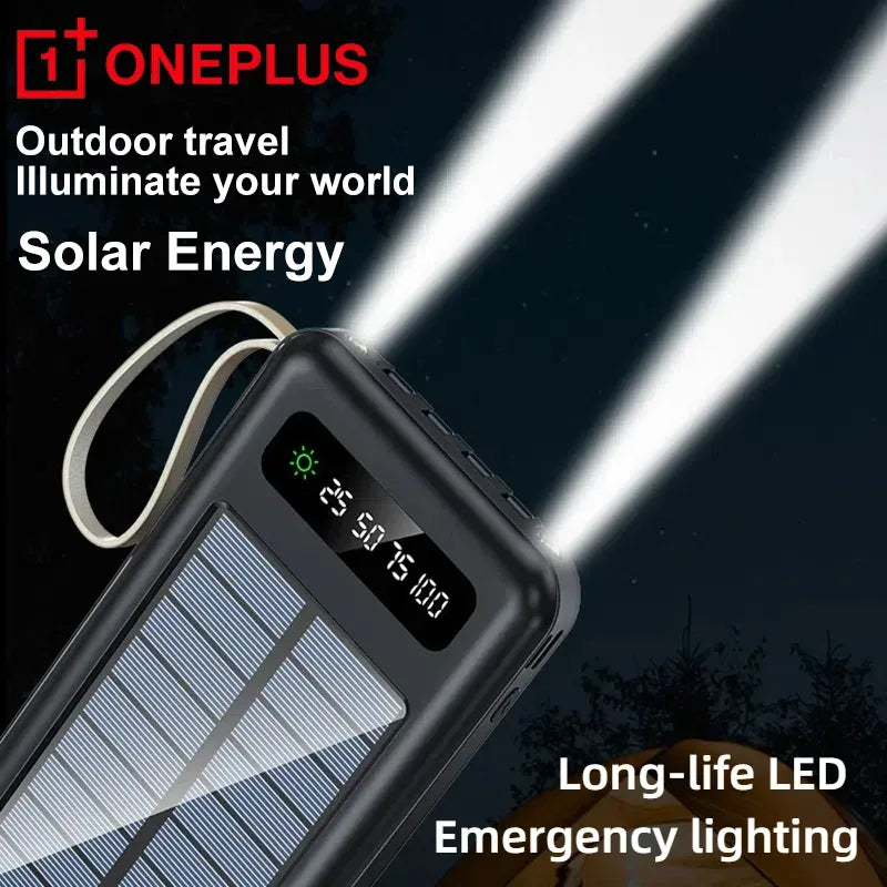 Solar Power Bank 50000mAh Fast Charging Portable Battery