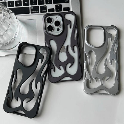 3D Flame Matte TPU Case for iPhone 17–11 Series