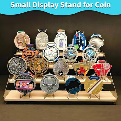 Acrylic Display Holder Transparent Triangle Commemorative Coin Small Photo fram Card Holder Rack Phone Stand Home Decor