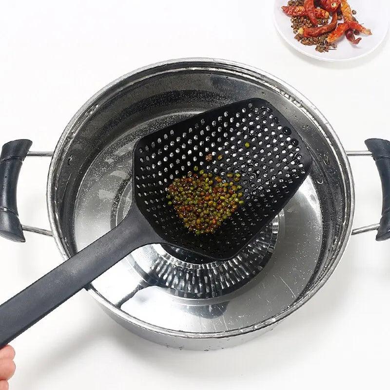 Large Kitchen Strainer Spoon Funnel Oil Filter Ladle