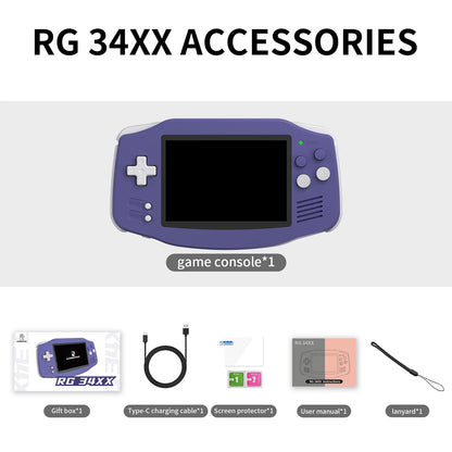 ANBERNIC RG34XX Retro Handheld Game Console 3.4''IPS Screen Linux System HDMI Output Classic Remake Game Player Sentimental Gift