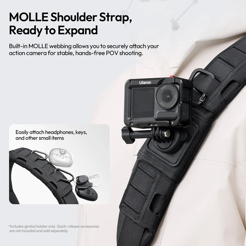 Ulanzi CB01 Camera Gimbal Holster for RS 3 Mini / RS 3 / RS 4 Mini / RS 4 Pro Stabilizer Expandable Shoulder Strap