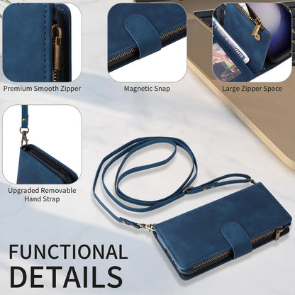 Zipper Crossbody Wallet Leather Case For Samsung Galaxy A56 A36 A26 A16 A06 A55 A35 A25 A07 A17 Flip Cover Multi-Functional Bags