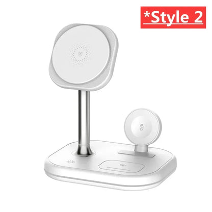 3 In 1 Magnetic Wireless Charger Stand For Magsafe iPhone 16 15 14 13 Pro Max Apple Watch 9 8 AirPods Pro Fast Charging Station - Urbizia