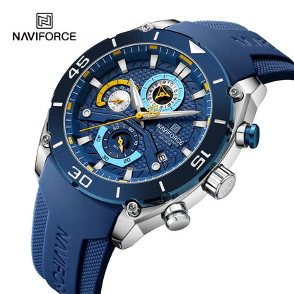 NAVIFORCE Sport Watch for Men Waterproof Quartz Wristwatch Chronograph Military Clock With Luminous Reloj Hombre Male Gift 2024
