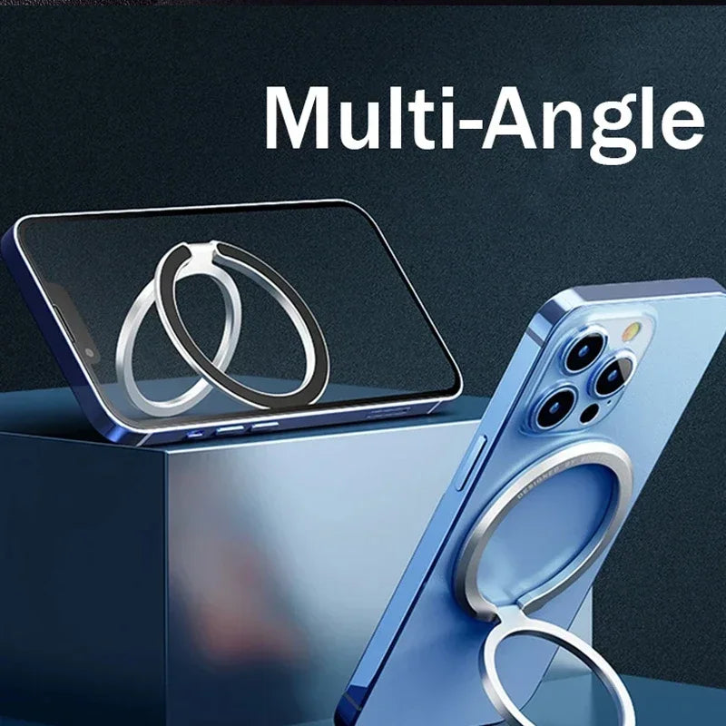 Magnetic Finger Ring Holder For MagSafe Phone Smartphone Accessories for iPhone 14 15 Pro/Max Mini Magnet Phone Stand Grip Mount
