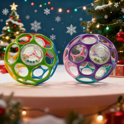 Soft Baby Grasping Rattle Ball with Bell – Early Education Sensory Toy