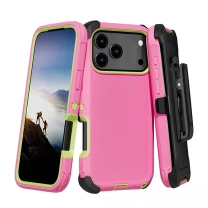 3-in-1 Military Armor iPhone Case with Belt Clip