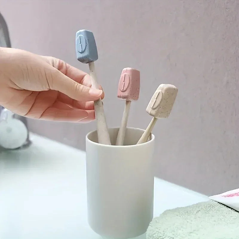 4pcs toothbrush head cover, travel portable toothbrush box, toothbrush protective cover, toothbrush box - Urbizia