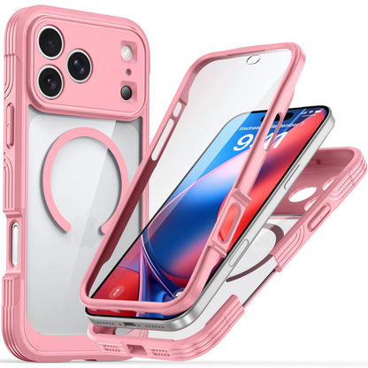 360° Fully Protected Double-sided Transparent Magnetic Case For iPhone 18 Pro Max 18Pro For MagSafe Wireless Charging Back Cover
