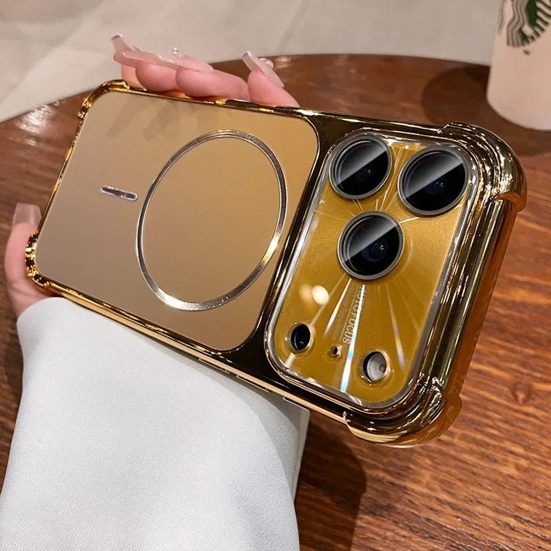 Aurora Plating Airbag MagSafe iPhone Shockproof Case