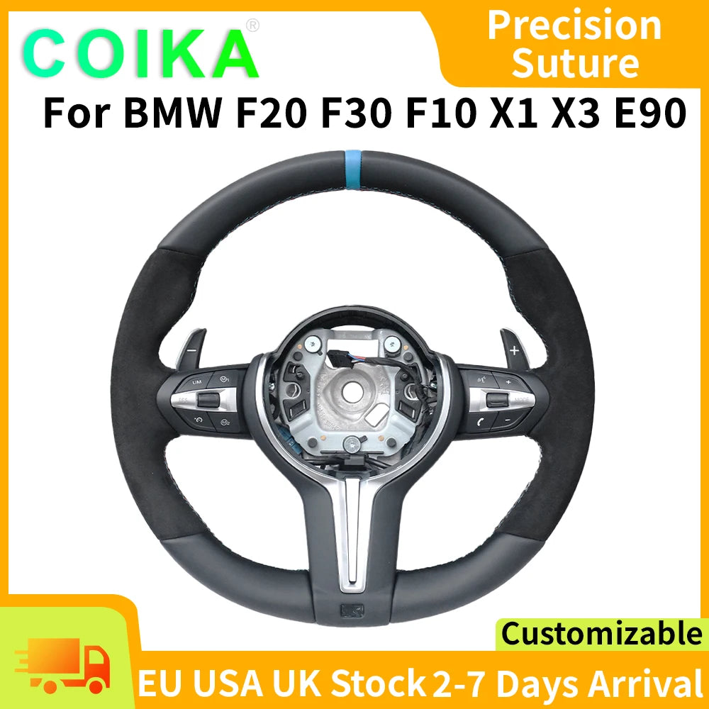 For BMW E90 E87 E83 E92 E84 E70 E71 F20 F23 F30 F34 F10 F25 F48 F15 Upgrade Steering Wheel Leather Modify New Style
