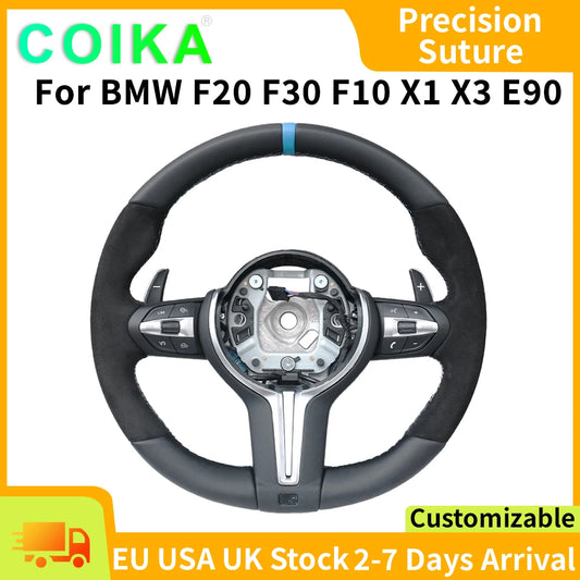 For BMW E90 E87 E83 E92 E84 E70 E71 F20 F23 F30 F34 F10 F25 F48 F15 Upgrade Steering Wheel Leather Modify New Style