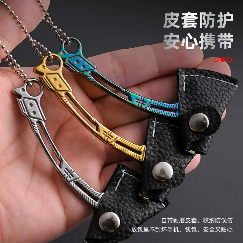 Stainless Steel Mini Kitchen Knife, Mini Hatchet, Keychain Knife, Portable Multi-Functional Bottle Opener with Sharp Blade