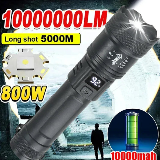 High-Power LED Tactical Flashlight – 2000LM USB Rechargeable - Urbizia
