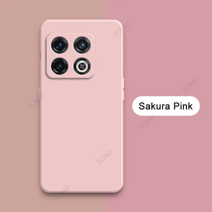 Luxury Cover for OnePlus 10 Pro OnePlus10Pro 5G Square Liquid Silicone Phone Case One Plus OnePlus10 10Pro Double Liner Soft Bag