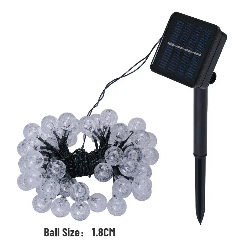 2024 Solar Crystal Globe String Lights