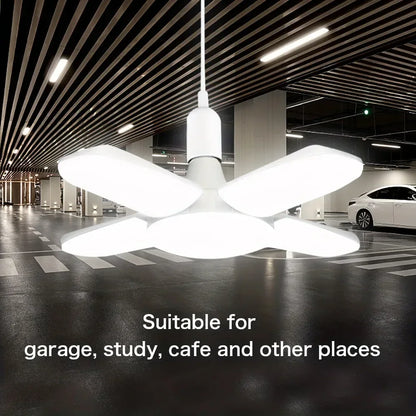 E27 Fan Shape Foldable 40LEDs Bulb AC220V/110V Deformation for Home Ceiling Lights Warehouse and Garage White Light 6500K Bulb - Urbizia