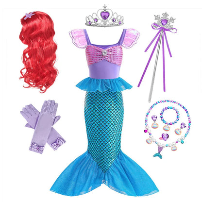 Mermaid Birthday Party Dress for Girls – Summer Mermaid Costume