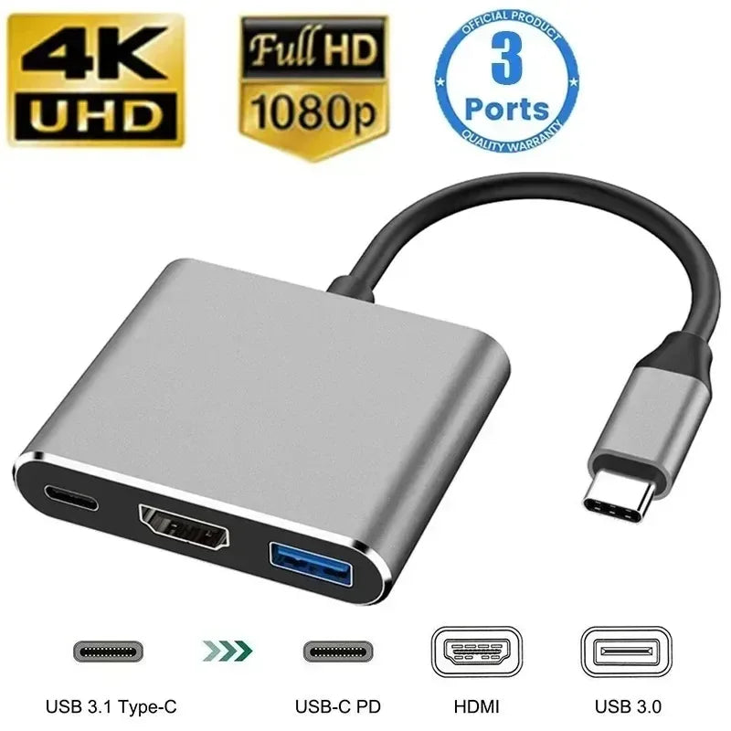 8-in-1 USB-C Hub Adapter with Card Reader
