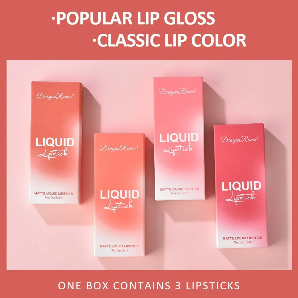 3-Piece Matte Liquid Lipstick Set