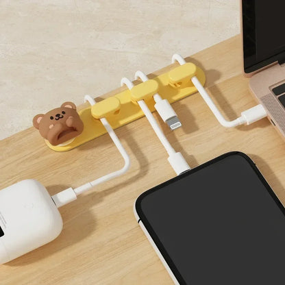 Desktop Cable Organizer Holder Winder Clips Desk Self-Adhesive Mobile Phone Data Cable Management Wire Cord Holder - Urbizia