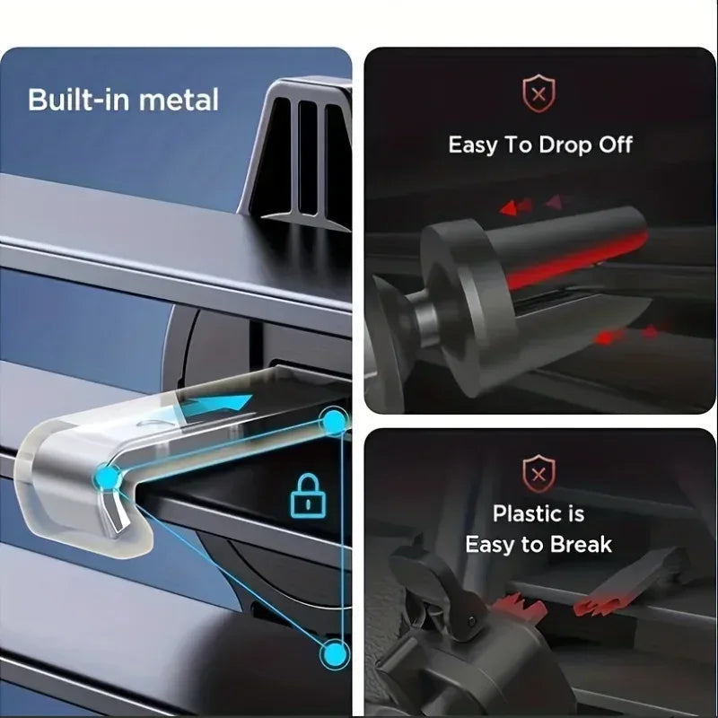 Universal Car Air Vent Phone Holder – Adjustable 4.7–6.7 Inch Mount - Urbizia