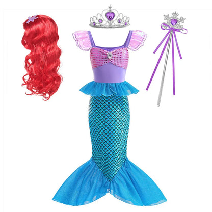Mermaid Birthday Party Dress for Girls – Summer Mermaid Costume