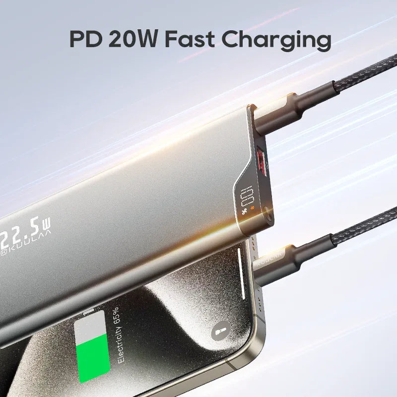 KUULAA Power Bank 10000mAh Portable Charger PowerBank 22.5W Fast Charging External Battery For iPhone 17 16 15 batterie externe