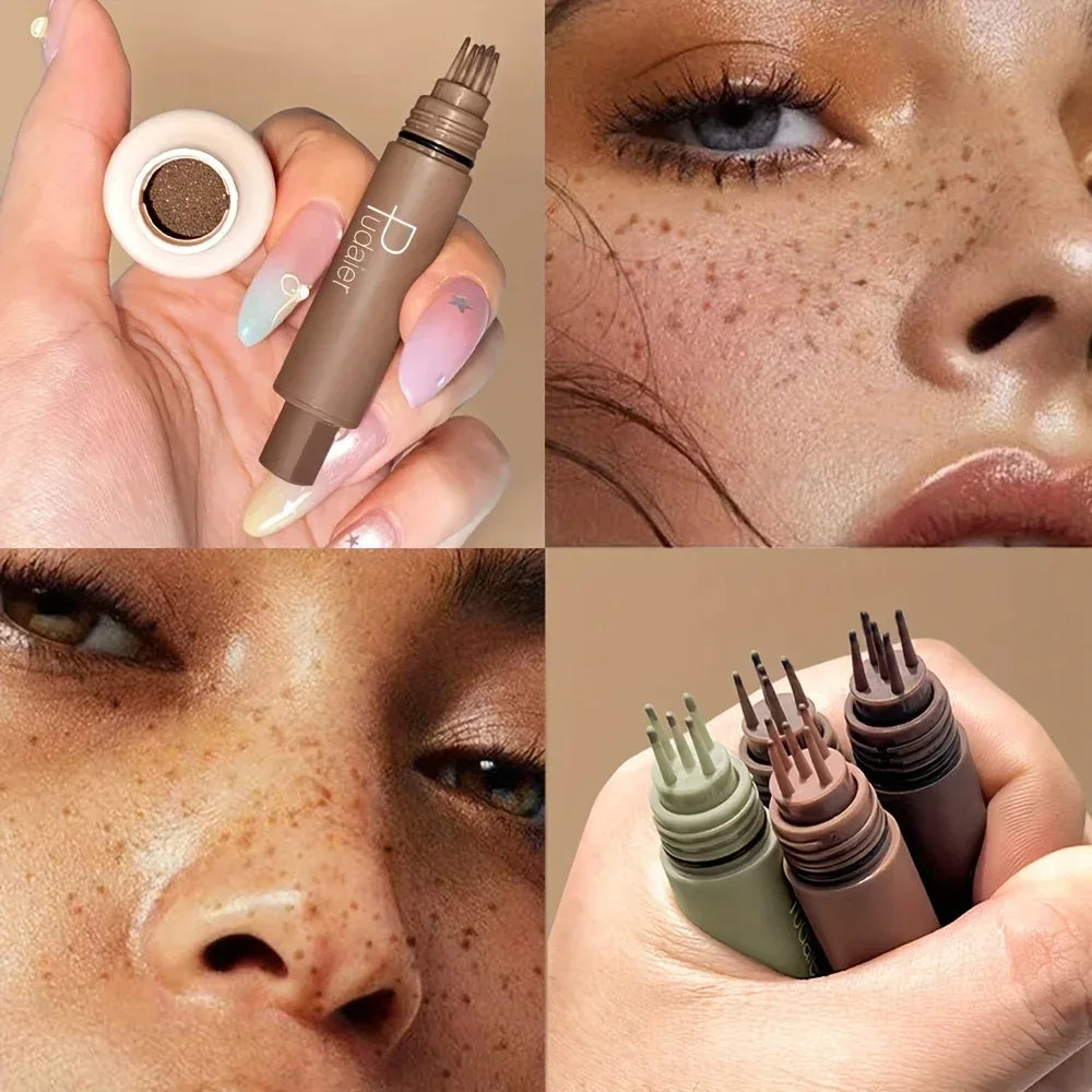 Freckle Stamp Makeup Pen Waterproof, Natural Look Dot Freckles, Long Lasting, Sweatproof, Beginner Friendly - Urbizia