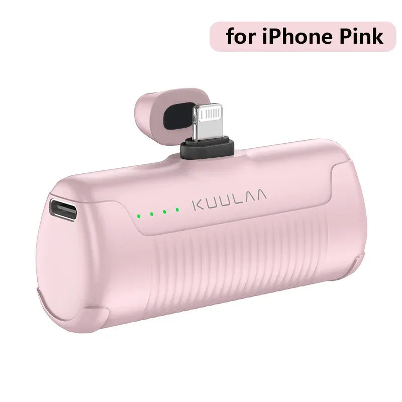 KUULAA Mini Power Bank 4500mAh PowerBank Portable Charger For iPhone 15 14 13 12 Pro Max Externe Batterie For Samsung/Xiaomi