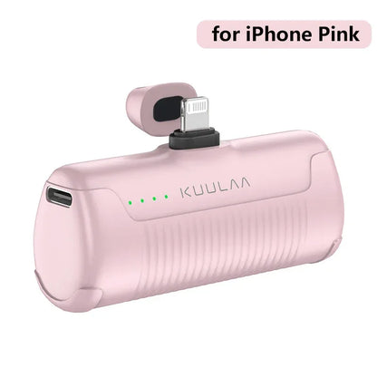 KUULAA Mini Power Bank 4500mAh PowerBank Portable Charger For iPhone 15 14 13 12 Pro Max Externe Batterie For Samsung/Xiaomi