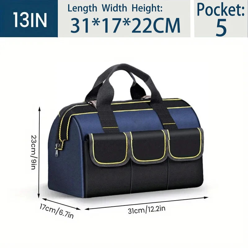 Multifunctional 13in-23inch Tool Bag Thicken Big Capacity Waterproof Wear-Resistant Toolkit MultiPocket Electrician Storage Bag